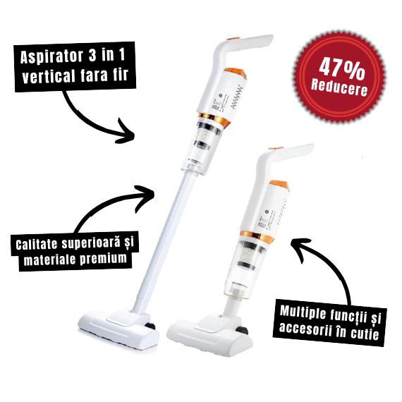 Aspirator 3 in 1  vertical fara fir