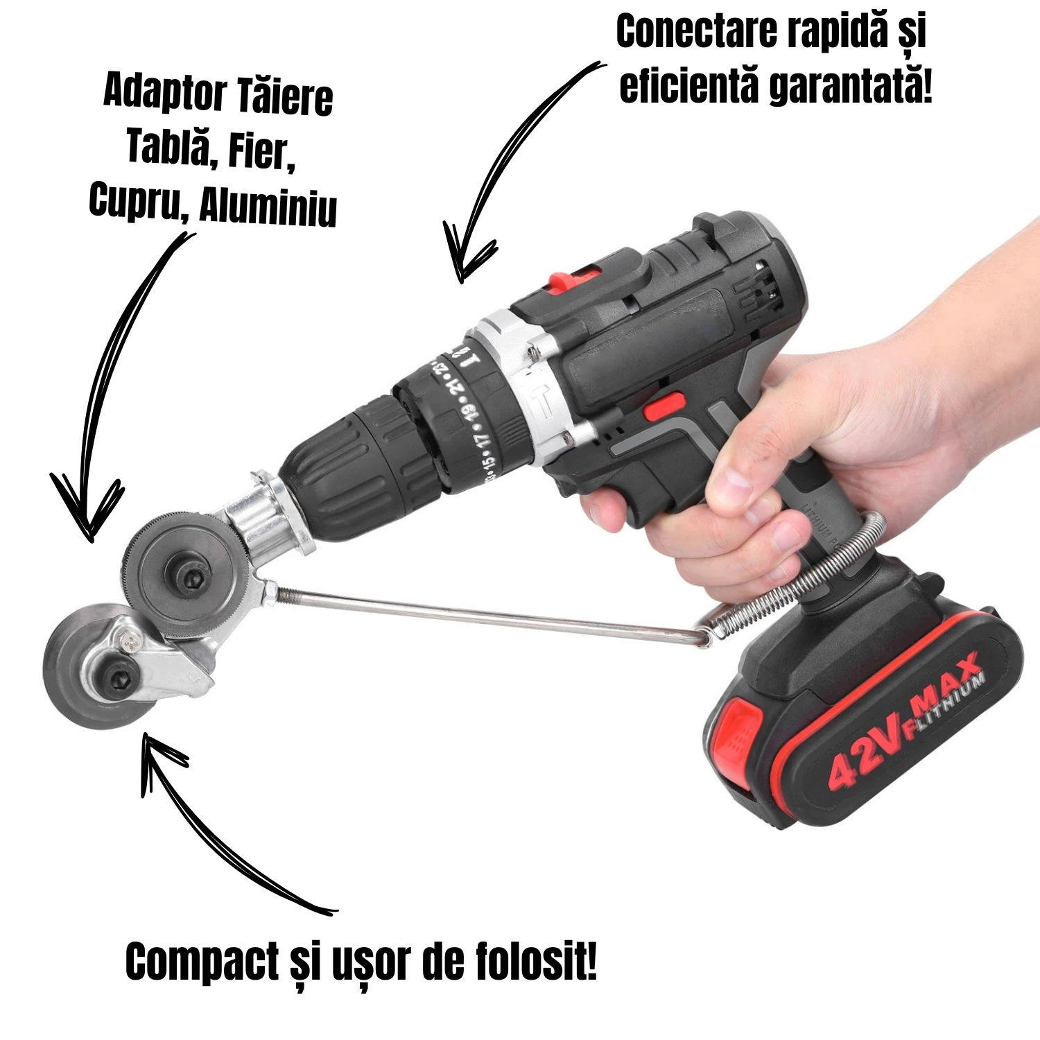 Adaptor Tăiere Tablă și Materiale Fieroase