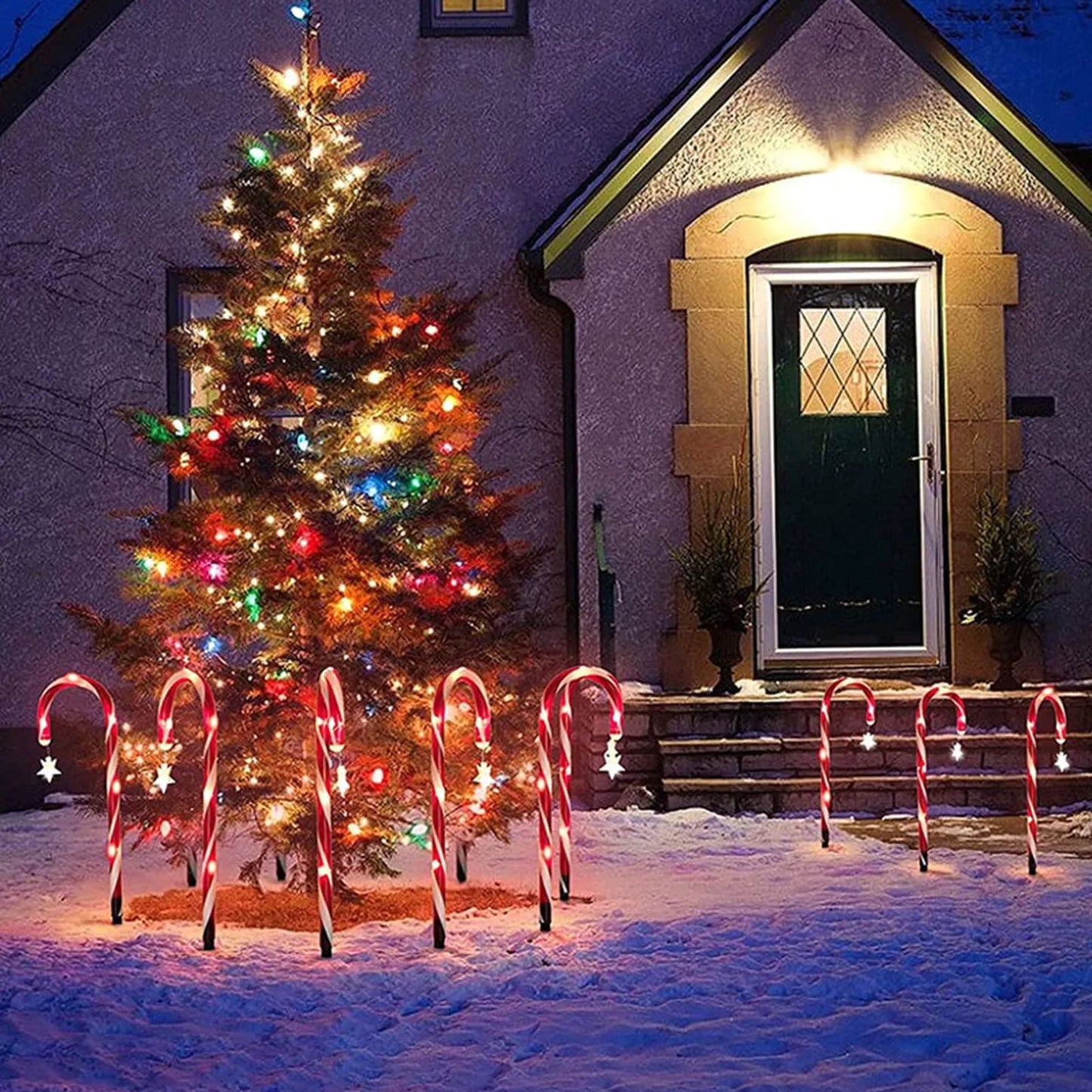 Decoratiuni Luminoase cu Încărcare Solară 55cm